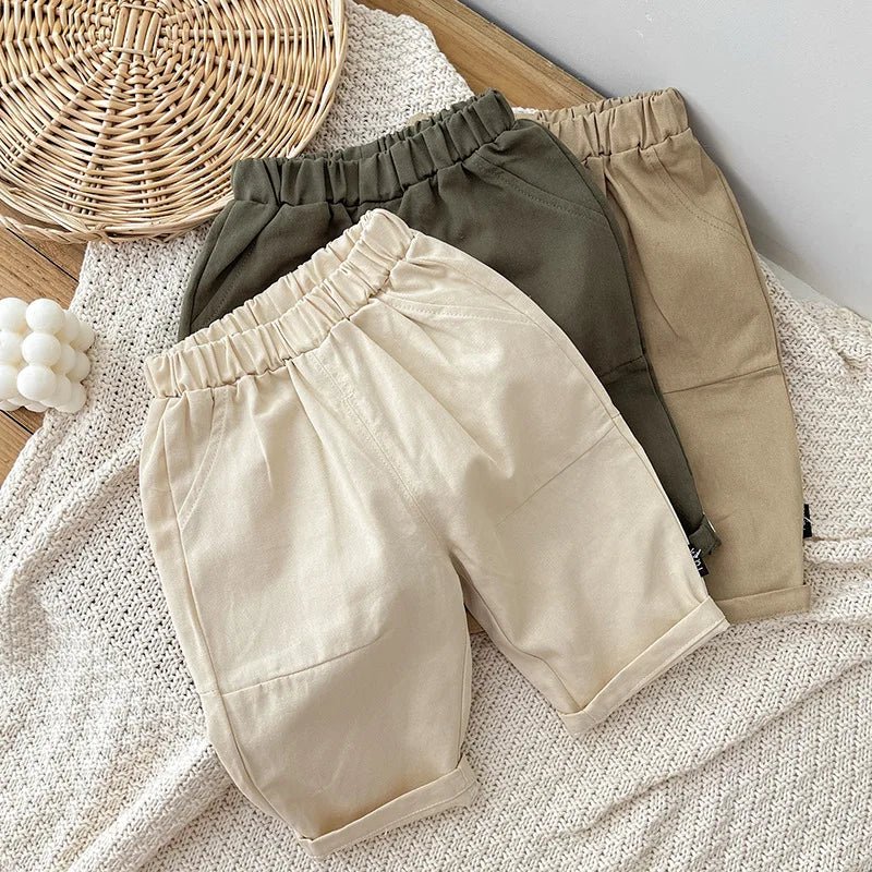 Baby Boys' Casual Pants - Korean Style Autumn Trousers, Trendy Fall Outfits for Toddlers & Infants