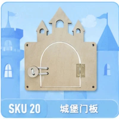 Accessoires Montessori de qualité supérieure pour tableau d'activités, jouets éducatifs sensoriels et de motricité fine | Kit d'activités en bois pour enfants d'âge préscolaire.