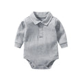 Baby Polo Collar Bodysuit 100% Cotton Long Sleeve Solid Color Onesie Spring Autumn Infant Toddler Romper Newborn Clothing 0-24M