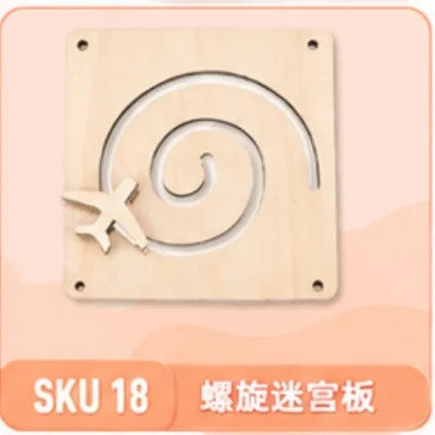 Accessoires Montessori de qualité supérieure pour tableau d'activités, jouets éducatifs sensoriels et de motricité fine | Kit d'activités en bois pour enfants d'âge préscolaire.