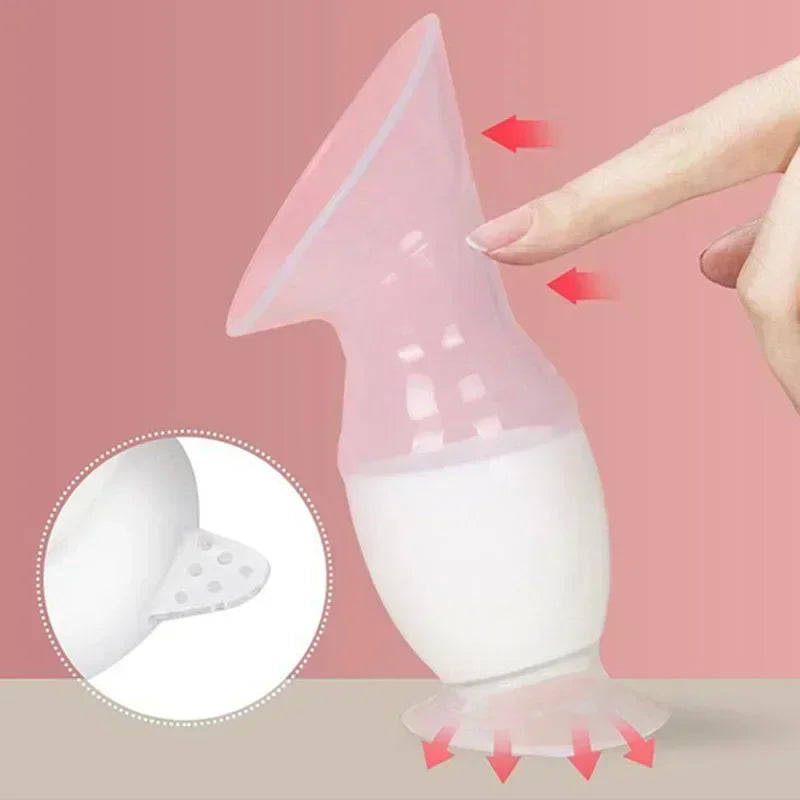 Tire-lait manuel pour l'allaitement, avec collecteur de lait automatique et système de correction automatique. Sans BPA.