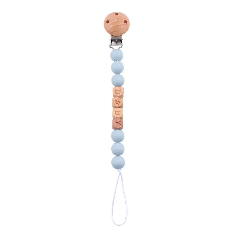 Attaches-tétines personnalisées avec prénom, anneaux de dentition, jouets, attaches-tétines, chaînes, accessoires pour bébés, cadeaux de naissance, personnalisables.