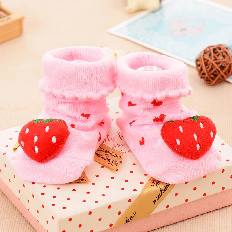 Chaussettes pour bébé, chaussons jouets, accessoires pour nouveau-nés, en caoutchouc antidérapant, motif animal, vêtements pour bébés et enfants.
