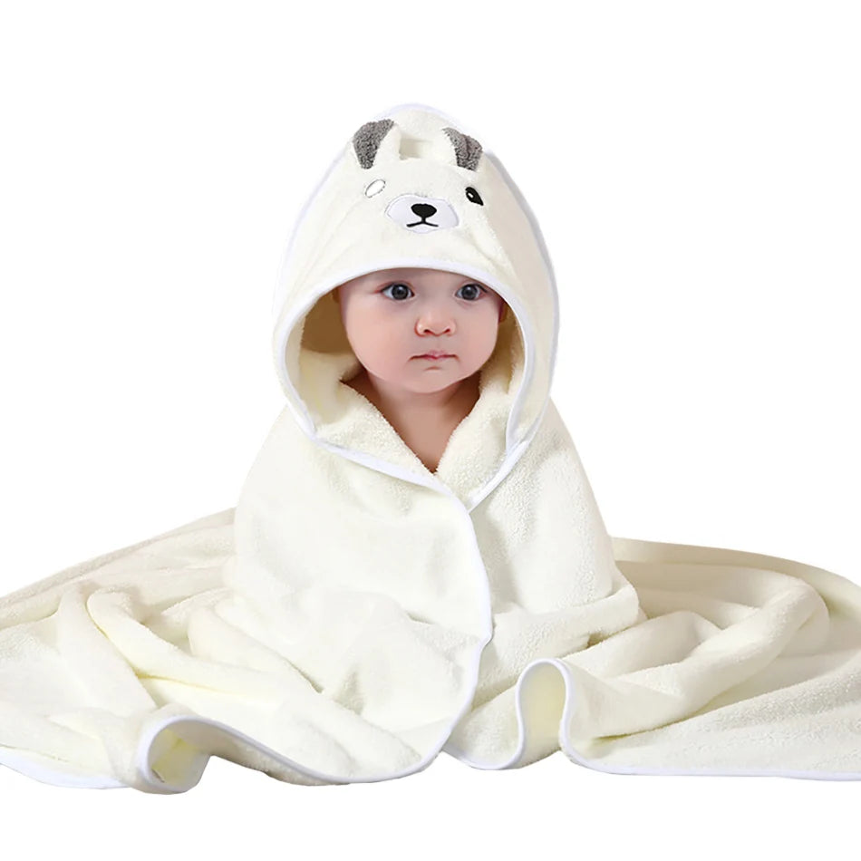Couverture bébé garçon fille motif dinosaures et animaux, couverture froide à capuche, kit d'accessoires pour berceau, lange pour bébé enfant, serviette de bain en velours à séchage rapide