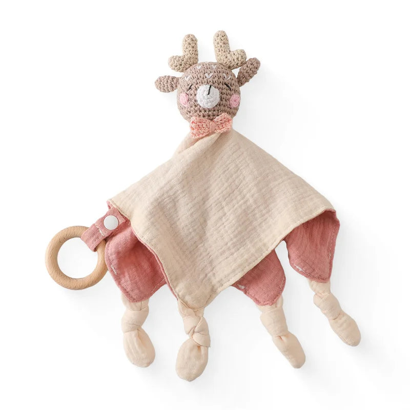 1 bavoir-tétine apaisant pour bébé, peluche éléphant en bois, anneau de dentition, accessoires de confort pour le sommeil et l'allaitement.