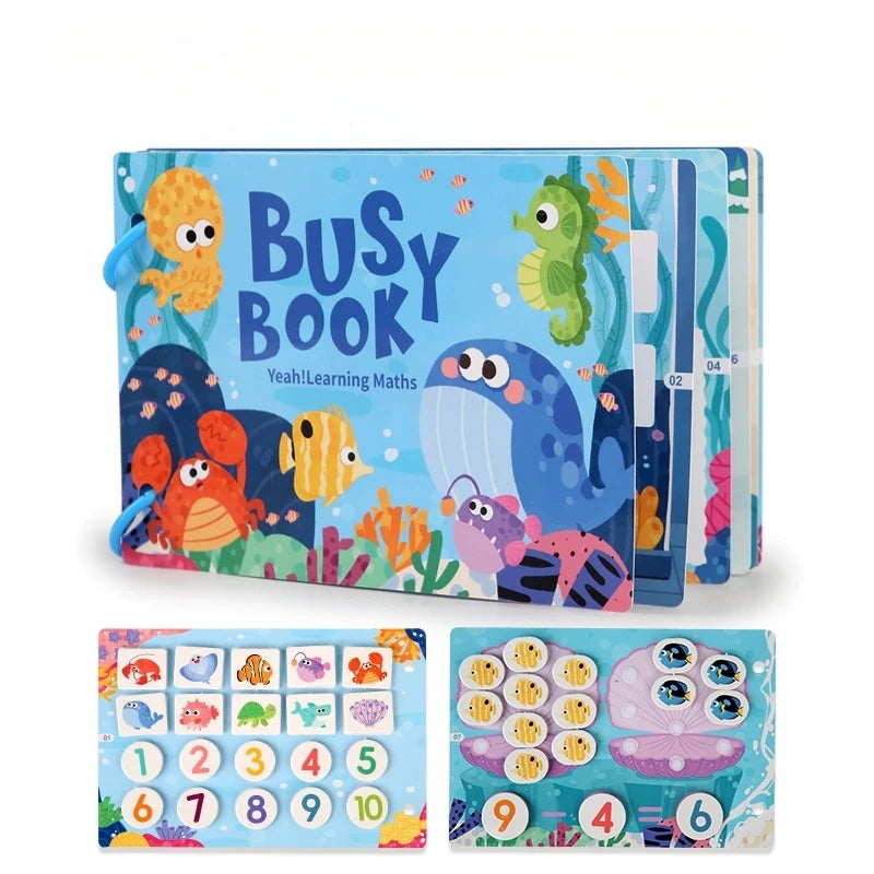 Livre d'activités Montessori pour bébé Mon premier livre d'activités Paste Early Learning Education Ty Jeu d'association de jouets pour bébés de 2 à 3 ans.