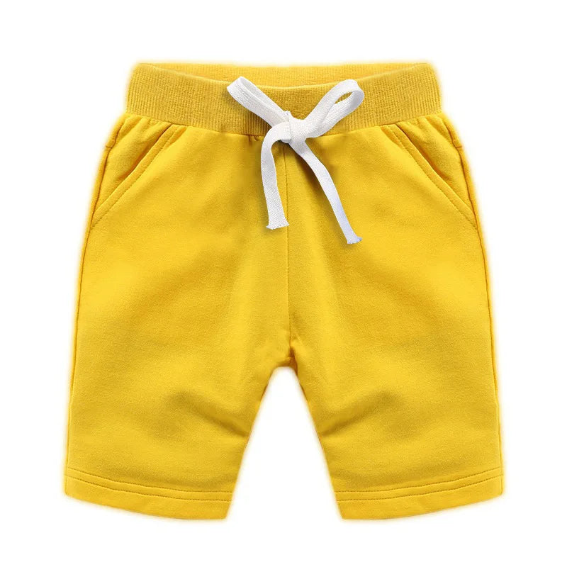 Short d'été unisexe en coton pour bébés et adolescents (garçons et filles) DE PEACH, uni, décontracté, pour enfants de 1 à 12 ans.