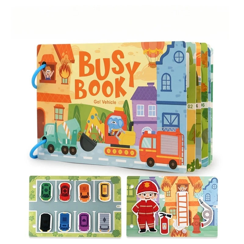 Livre d'activités Montessori pour bébé Mon premier livre d'activités Paste Early Learning Education Ty Jeu d'association de jouets pour bébés de 2 à 3 ans.