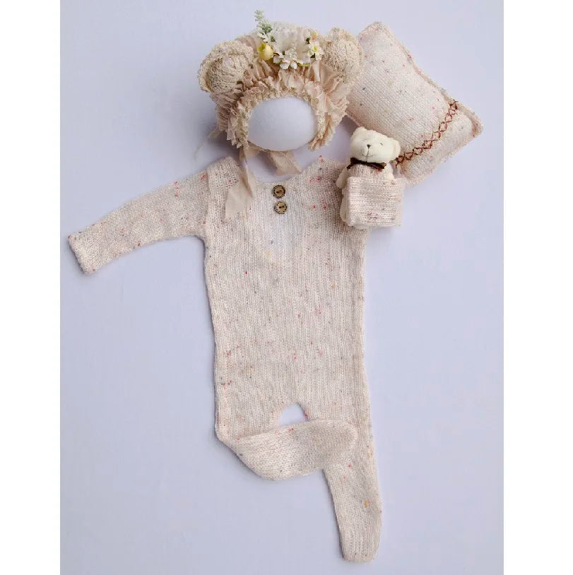 Newborn Photography Props  Newborn  Boy Girl Romper Hat Baby Romper Bodysuits Outfit  Photography  Props Clothing