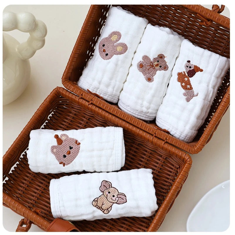 Ensemble de 5 serviettes de bain en coton pour bébé, douces et absorbantes, pour le visage et le bain de bébé. Accessoires pour nouveau-né.