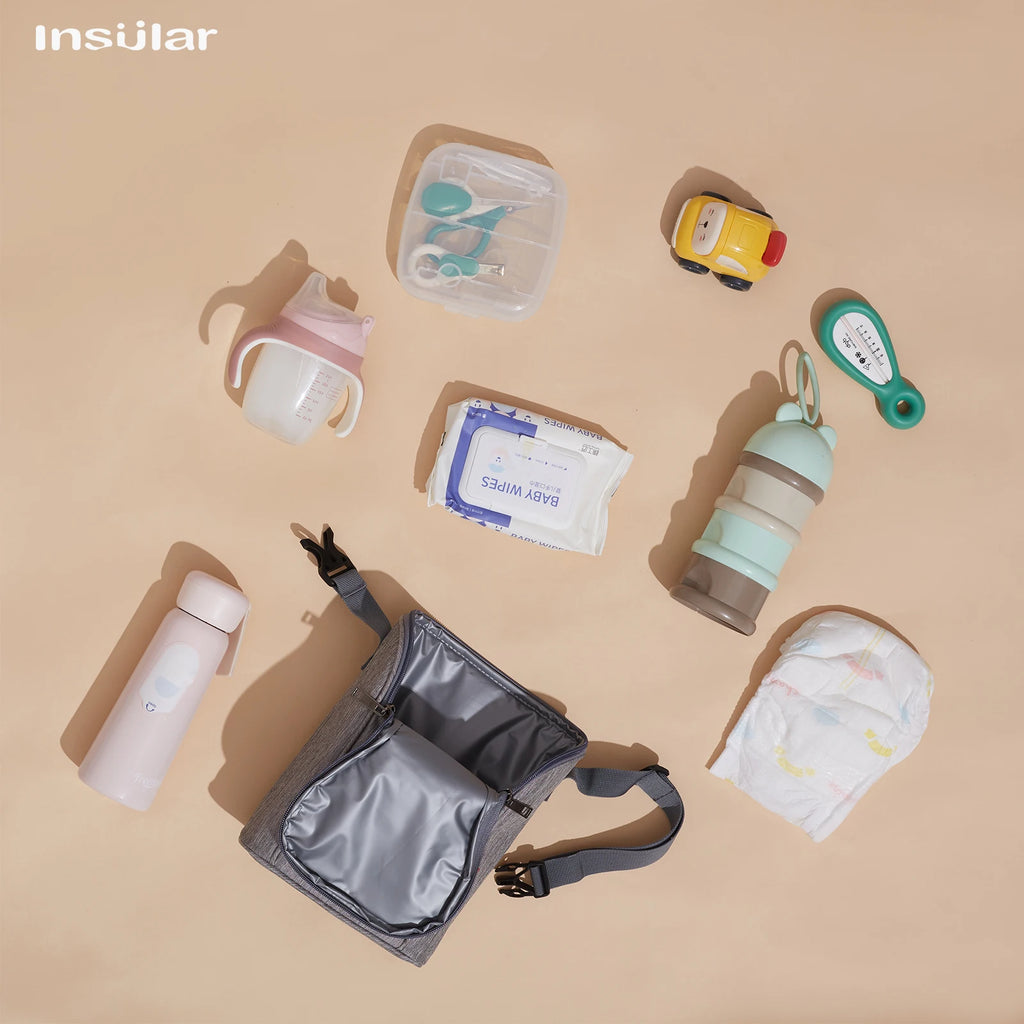 Chauffe-biberon portable Insular avec sac de transport isotherme.