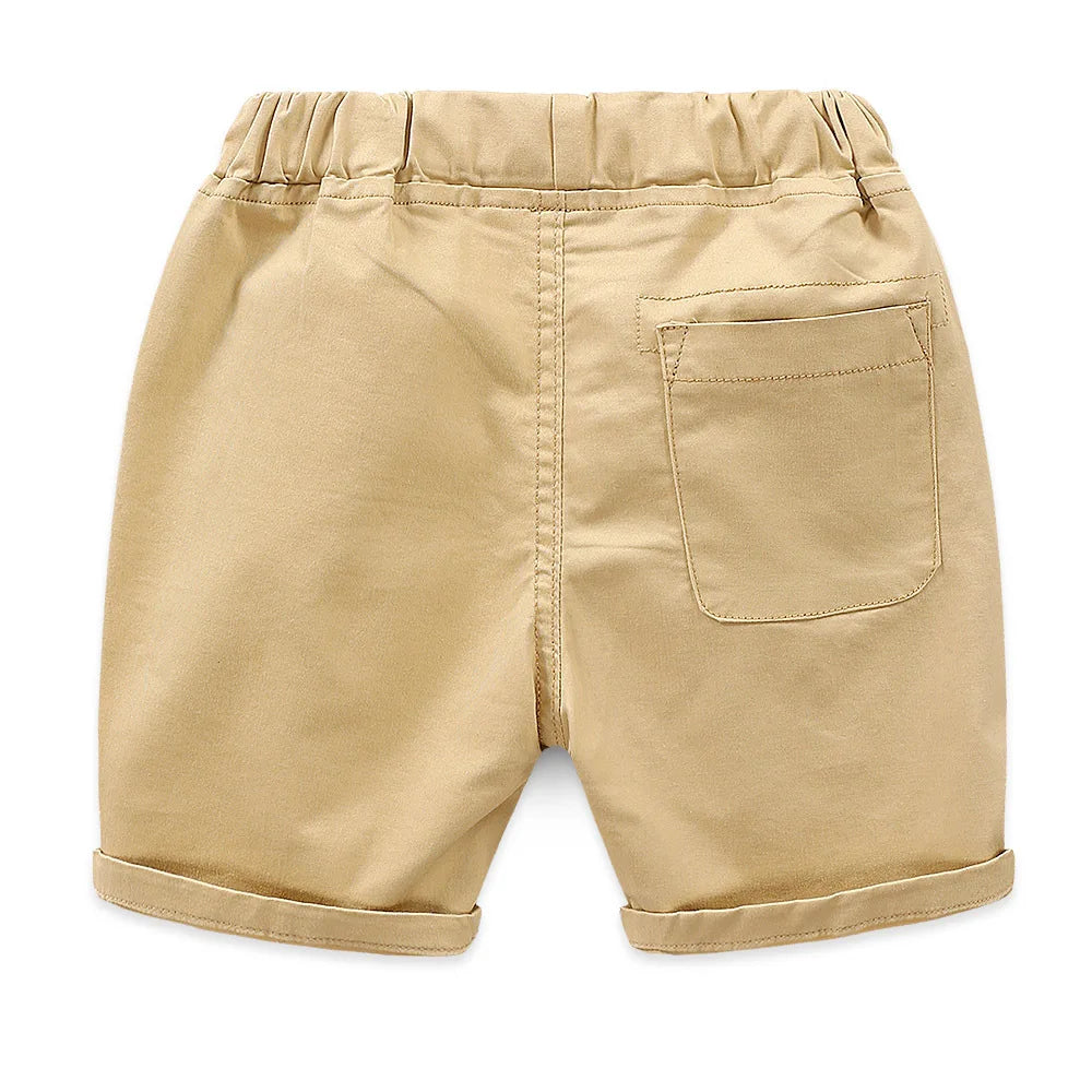 DE PEACH Nouveaux shorts décontractés d'été pour garçons et filles, couleur unie, en coton, pour la plage. Vêtements pour enfants de 2 à 8 ans.
