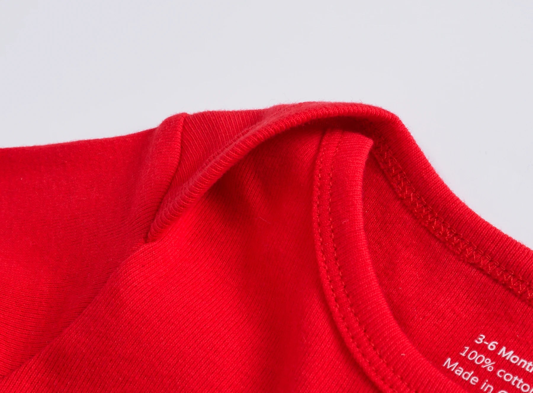 Honeyzone 3PCS/Sets Red Unisex Baby Bodysuit Loungewear Soft Long Sleeve Cotton One-Piece Jumpsuit Newborns Baby Clothing Babies
