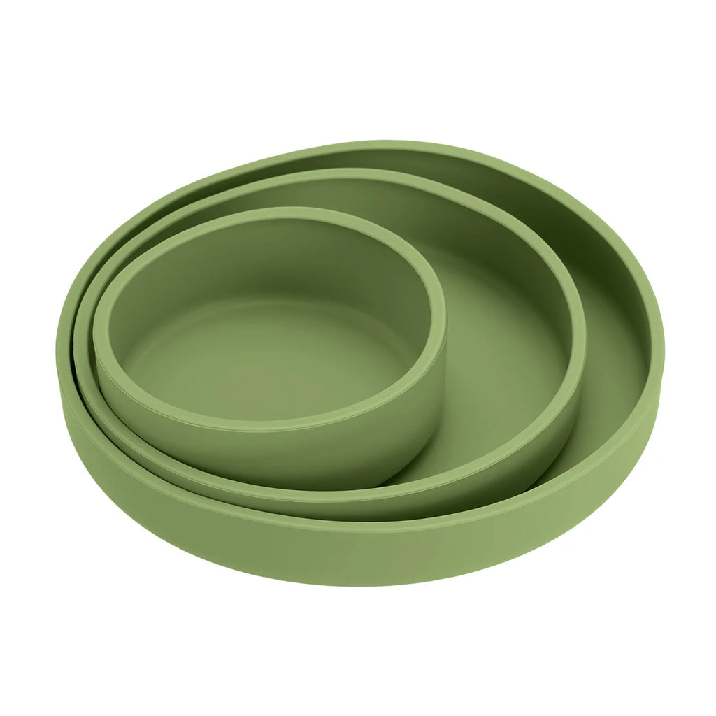 Ensemble de 3 pièces pour l'alimentation de sevrage de bébé : assiettes, bols d'apprentissage, sans BPA, accessoires de table pour tout-petits et nourrissons.