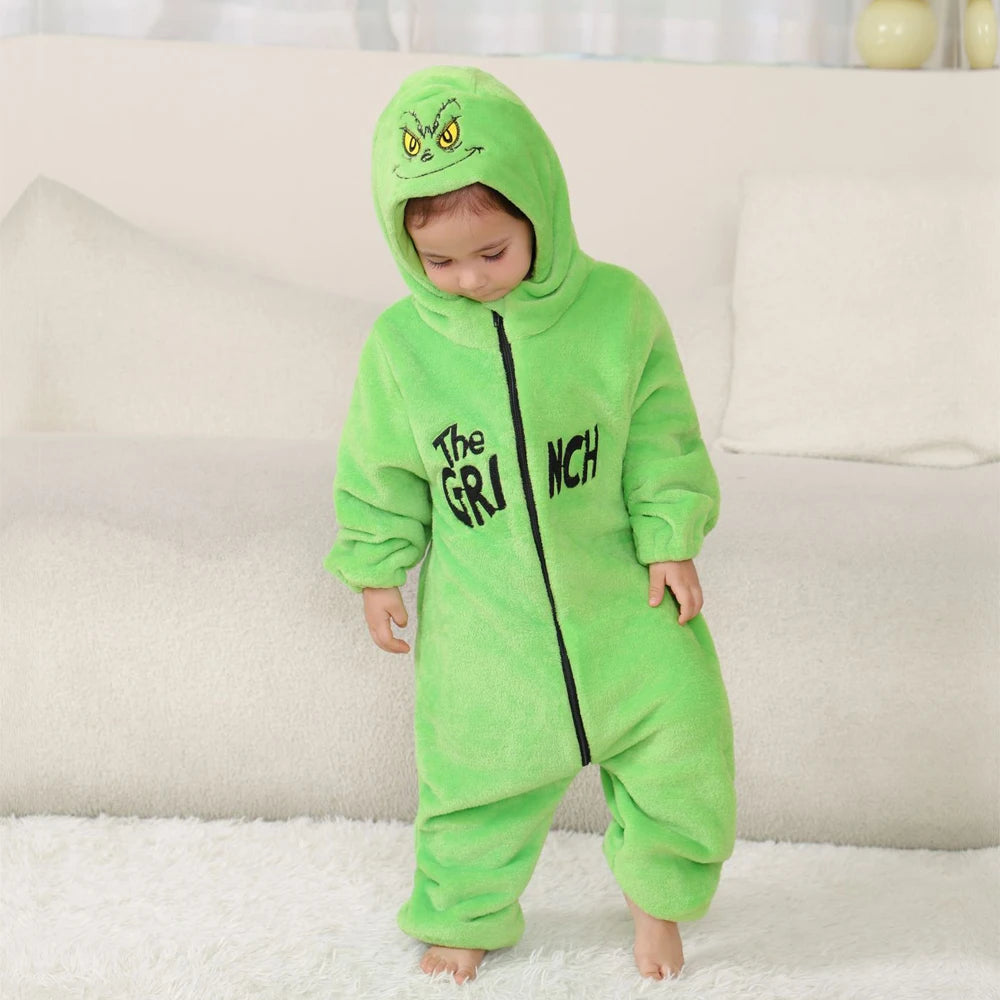 Kids Animal Onesie Kigurumi Baby Pijamas Cartoon Cosplay Costume Halloween Christmas Homewear Full Body Clothing for Infants