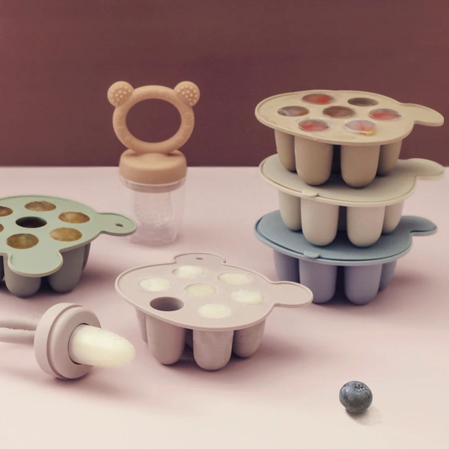 Moule en silicone pour glaces à l'eau pour bébé, moules à sucettes glacées, sucette pour bébé, anneau de dentition, jouets pour bébé.