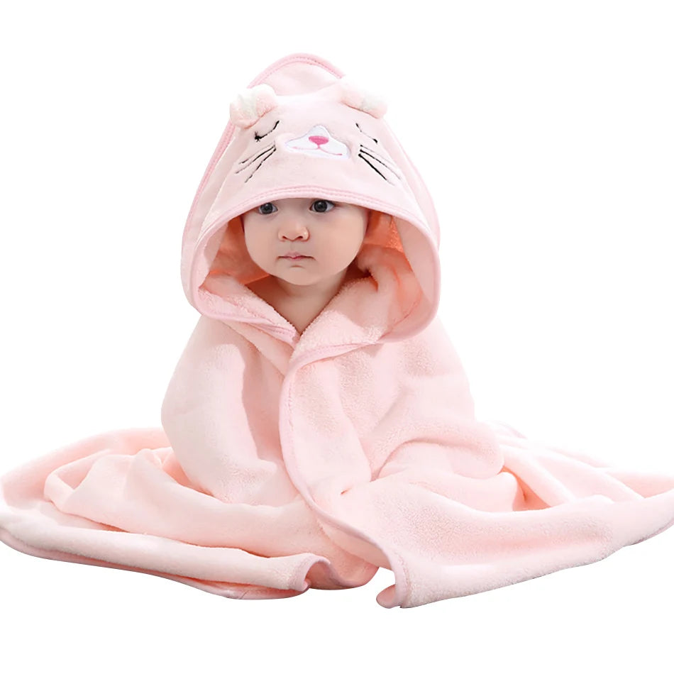 Couverture bébé garçon fille motif dinosaures et animaux, couverture froide à capuche, kit d'accessoires pour berceau, lange pour bébé enfant, serviette de bain en velours à séchage rapide
