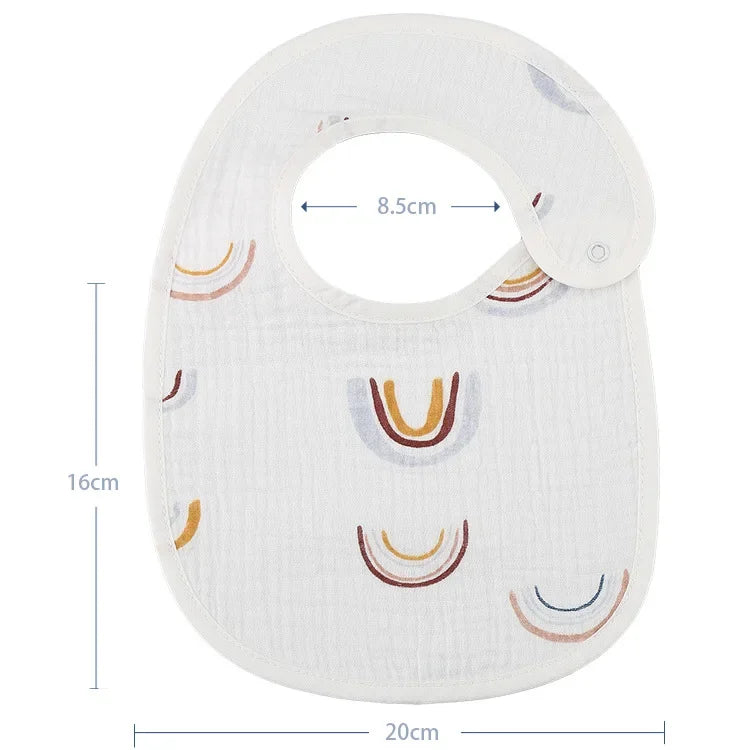 Lot de 2 bavoirs en coton pour bébé, en mousseline douce, pour nouveau-né, idéal pour l'allaitement et les bébés (garçons et filles). Accessoires pour bébé.