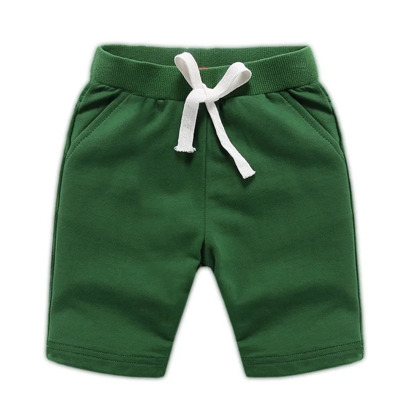 Short d'été unisexe en coton pour bébés et adolescents (garçons et filles) DE PEACH, uni, décontracté, pour enfants de 1 à 12 ans.