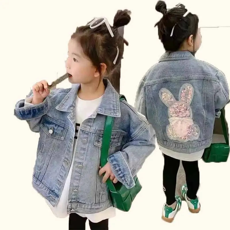 Manteau en jean pour bébé fille, veste mode enfant, printemps, vêtements décontractés, automne, adolescents, ample, boutons, 2-10 ans