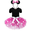 Robe tutu de ballet pour bébé fille, robe d'été à pois et nœuds, bandeau, déguisement de souris pour enfants, vêtements pour Noël et anniversaires.