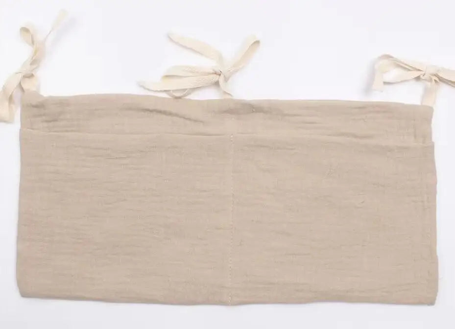 Organisateur de lit bébé, sac de rangement pour lit bébé à 2 poches, sac à couches suspendu pour bébé, sac à jouets pour bébé, rangement pour poussette.