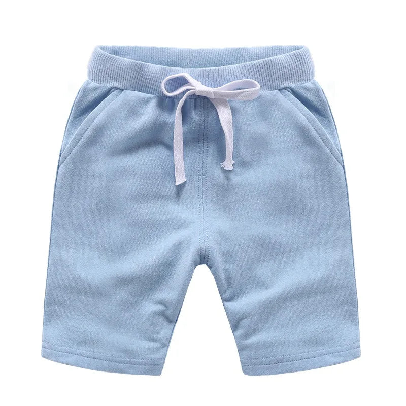 Short d'été unisexe en coton pour bébés et adolescents (garçons et filles) DE PEACH, uni, décontracté, pour enfants de 1 à 12 ans.