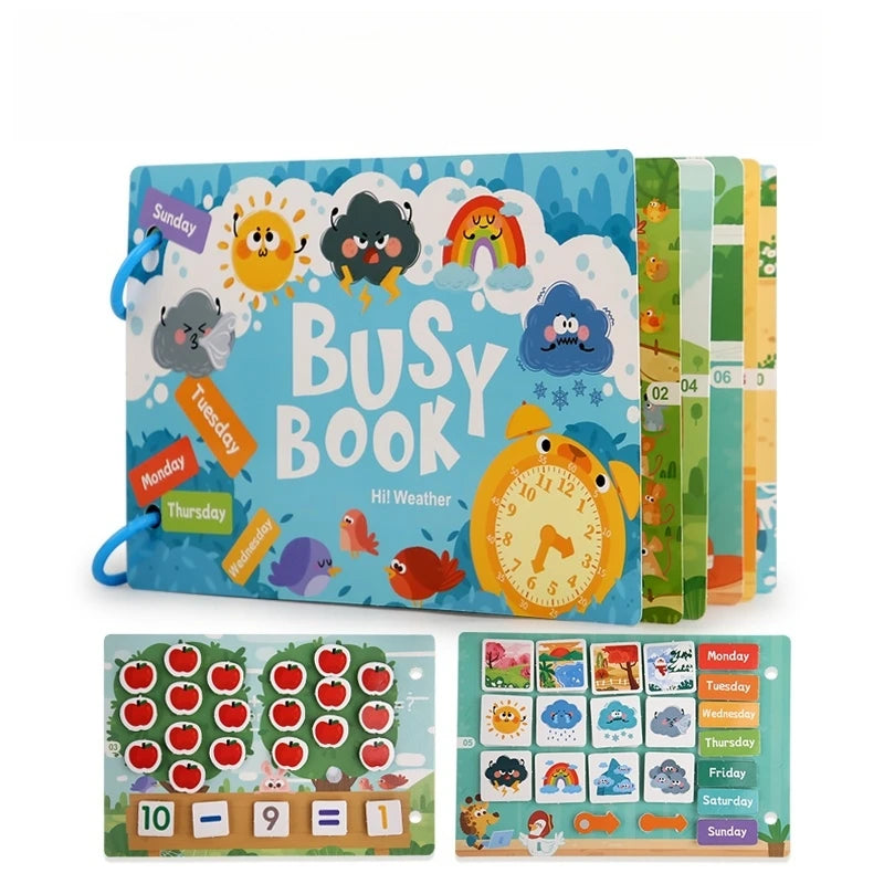 Livre d'activités Montessori pour bébé Mon premier livre d'activités Paste Early Learning Education Ty Jeu d'association de jouets pour bébés de 2 à 3 ans.