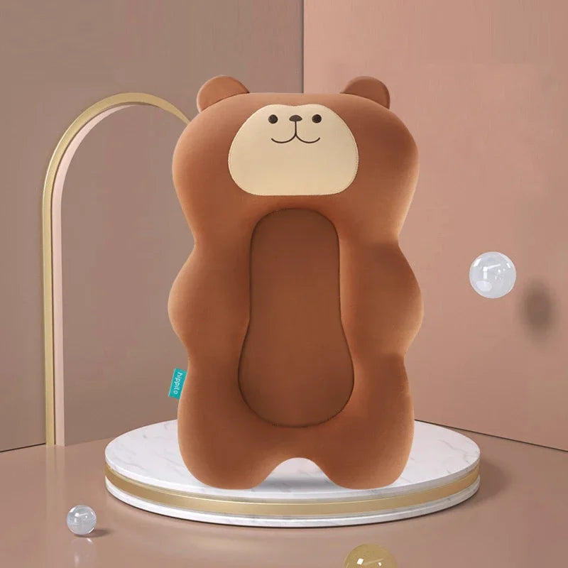 Tapis de bain antidérapant pour bébé, coussin de soutien et de sécurité pour nouveau-né, oreiller doux en forme d'animal, accessoires de soin.