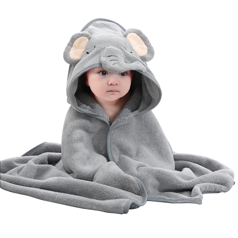 Couverture bébé garçon fille motif dinosaures et animaux, couverture froide à capuche, kit d'accessoires pour berceau, lange pour bébé enfant, serviette de bain en velours à séchage rapide