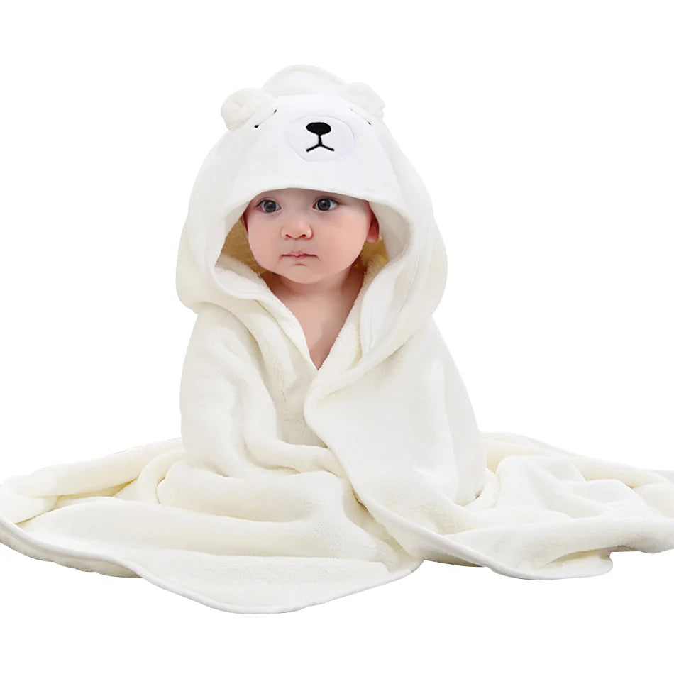 Couverture bébé garçon fille motif dinosaures et animaux, couverture froide à capuche, kit d'accessoires pour berceau, lange pour bébé enfant, serviette de bain en velours à séchage rapide