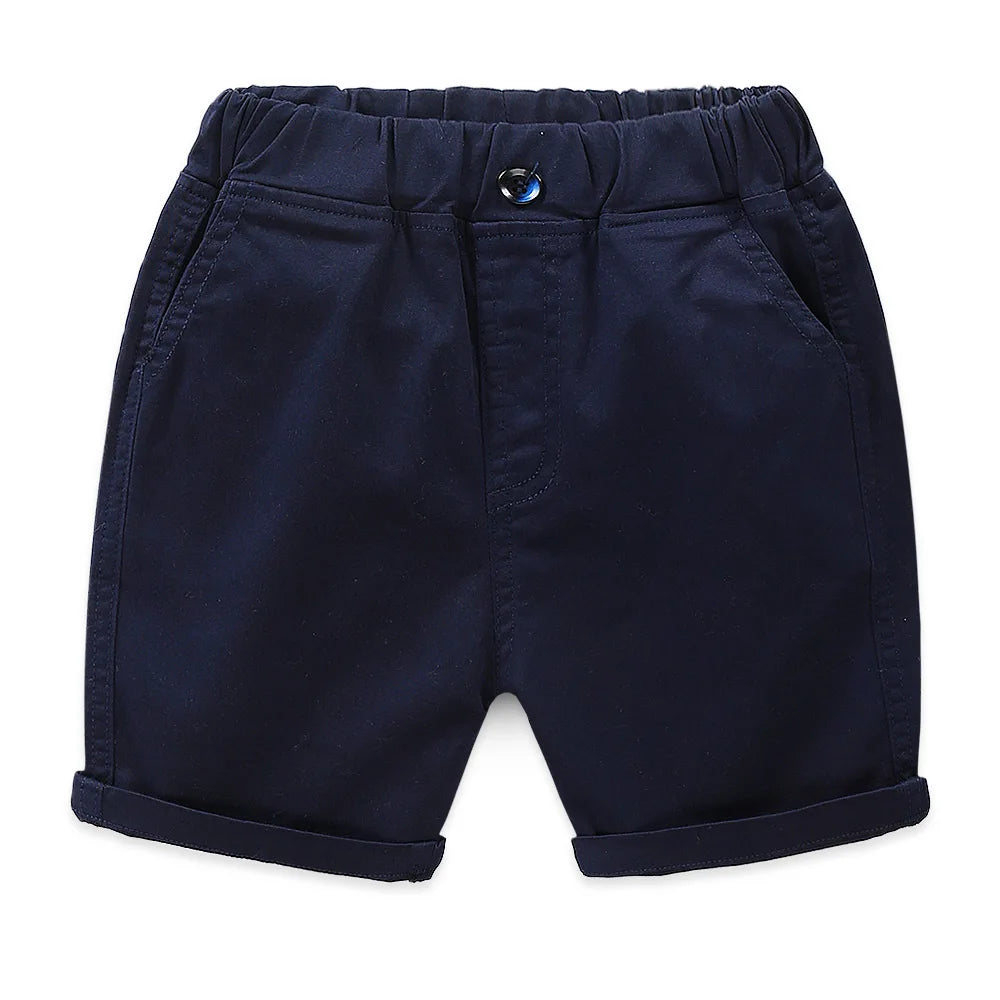 DE PEACH Nouveaux shorts décontractés d'été pour garçons et filles, couleur unie, en coton, pour la plage. Vêtements pour enfants de 2 à 8 ans.