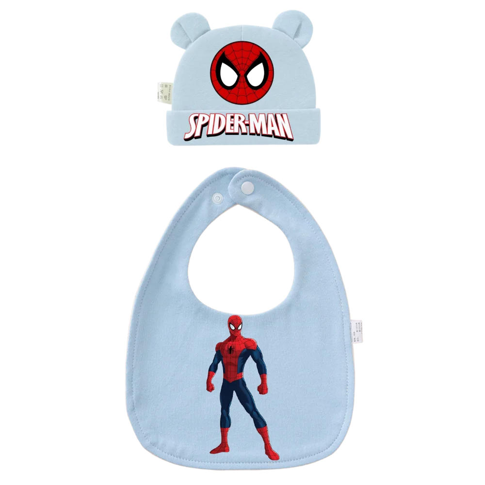 Bavoir mignon pour bébé, bonnet pour nouveau-né, accessoires de vêtements pour enfants (convient aux garçons et aux filles), foulard d'allaitement, écharpe de rot.