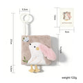 Couverture apaisante pour bébé et maman (0-12 ans) - Jouet d'éveil en peluche lapin - Livre sensoriel.