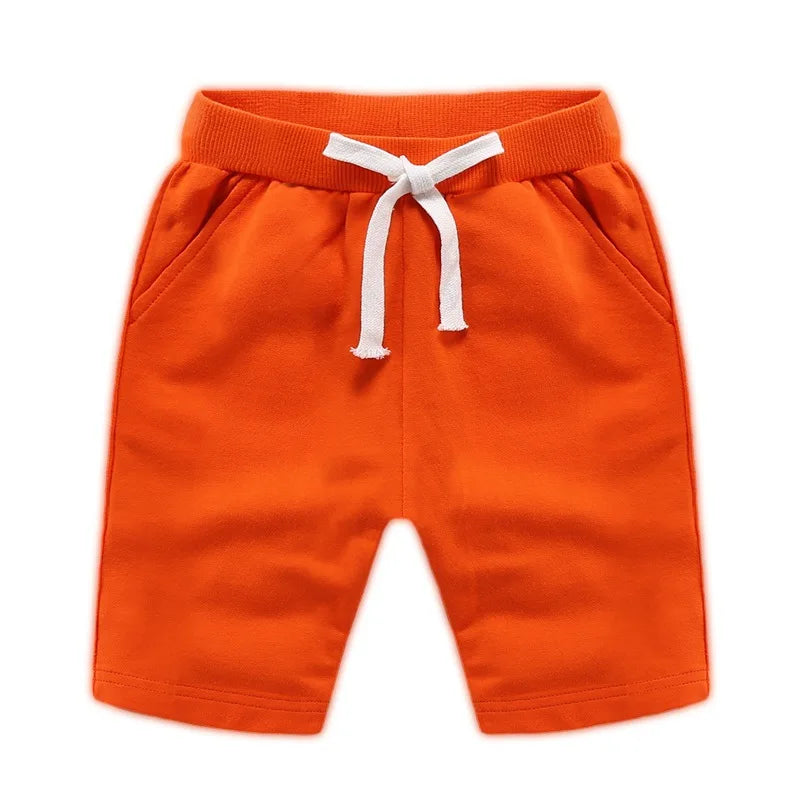 Short d'été unisexe en coton pour bébés et adolescents (garçons et filles) DE PEACH, uni, décontracté, pour enfants de 1 à 12 ans.
