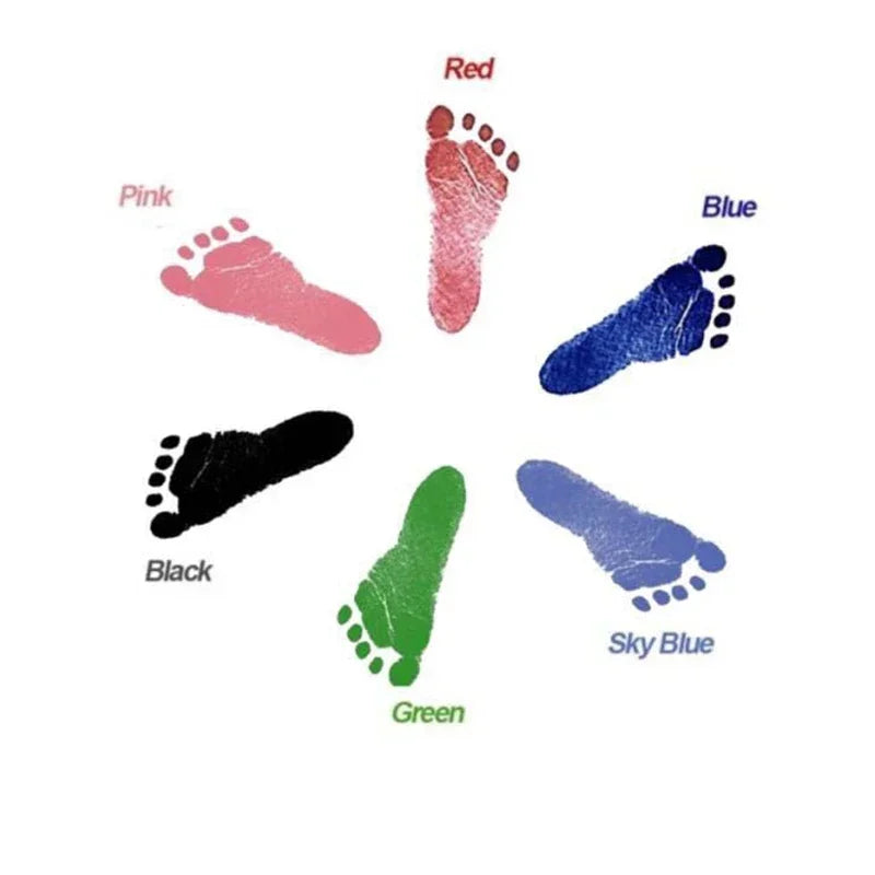 Kit d'empreintes de mains et de pieds pour nouveau-né, tampons encreurs, cadre photo, accessoires souvenirs pour tout-petits, cadeau de naissance sûr.