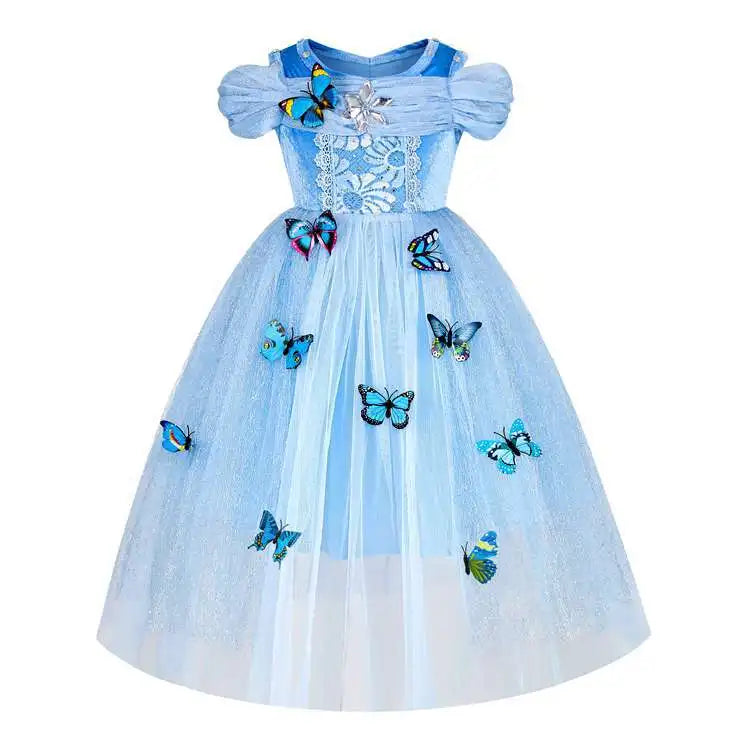 Girl Elsa Anna Dress Princess Costume Cinderella Dress Baby Halloween Ariel Carnival Clothes Kids Cosplay Clothes Party Clothing