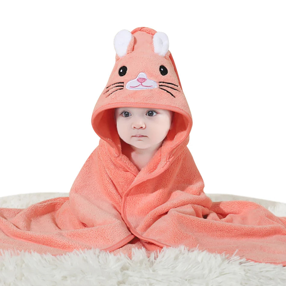 Couverture bébé garçon fille motif dinosaures et animaux, couverture froide à capuche, kit d'accessoires pour berceau, lange pour bébé enfant, serviette de bain en velours à séchage rapide