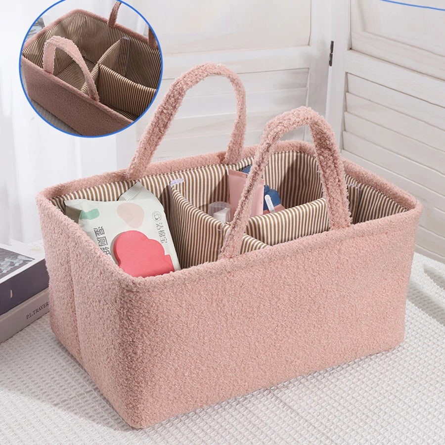 Sac à langer portable et multifonctionnel de grande capacité, avec panier de rangement étanche pour biberons.
