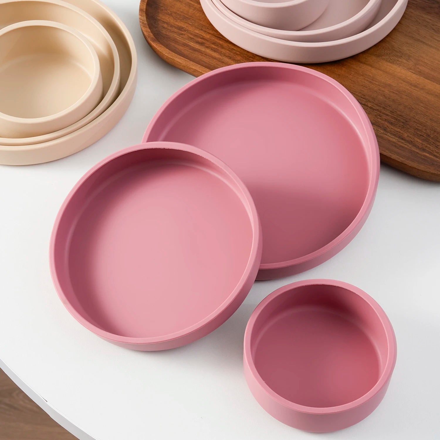 Ensemble de 3 pièces pour l'alimentation de sevrage de bébé : assiettes, bols d'apprentissage, sans BPA, accessoires de table pour tout-petits et nourrissons.