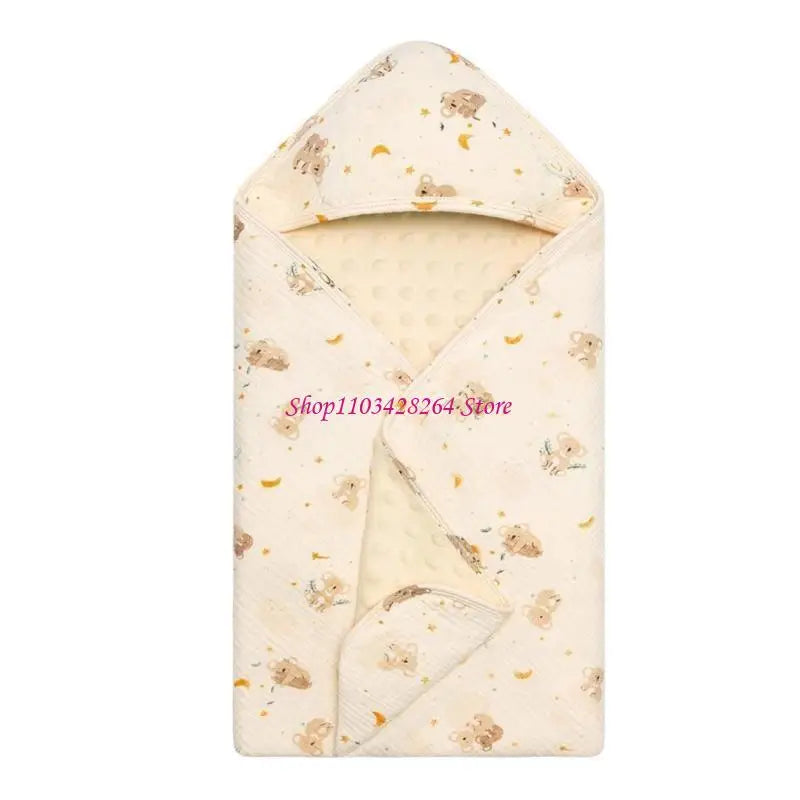 Serviette de bain bébé à capuche, double face, en coton, multi-usage, accessoire de bain