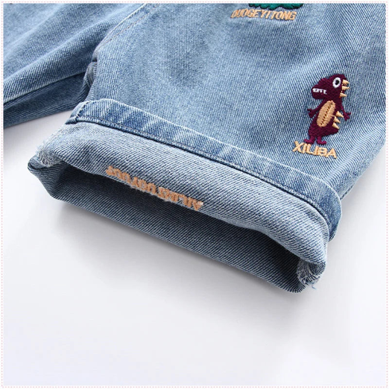 IENENS Short en jean décontracté pour bébé garçon et fille, vêtements d'été pour enfants, shorts courts, vêtements pour garçons de 2 à 8 ans, shorts en jean amples pour garçon.
