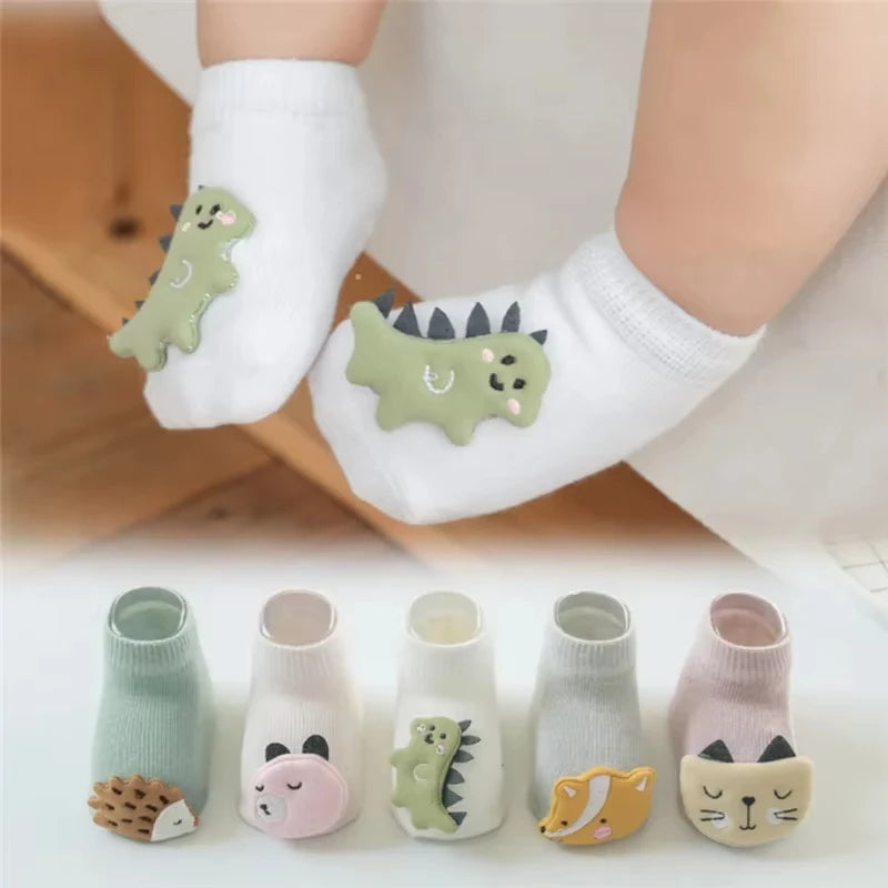 Chaussettes pour bébés filles et garçons, accessoires pour nouveau-nés, antidérapantes, motifs animaux, cadeaux pour enfants.