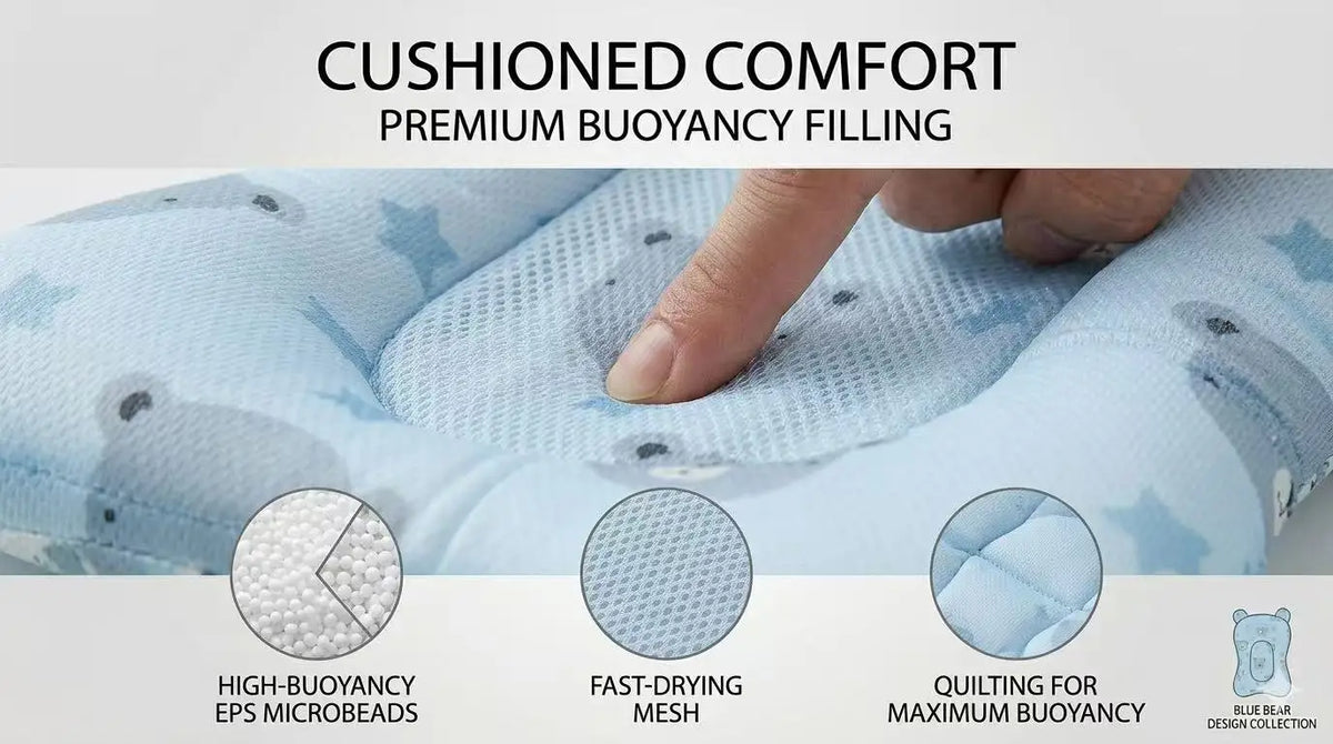 Newborn Baby Bath Pad Non-Slip Bathtub Seat Support Mat, Safety Security Bath Pillow Floating Soft Cushion for Infant