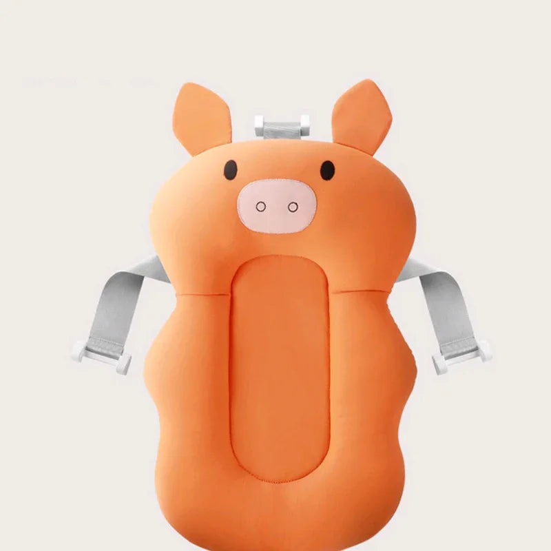 Tapis de bain antidérapant pour bébé, coussin de soutien et de sécurité pour nouveau-né, oreiller doux en forme d'animal, accessoires de soin.