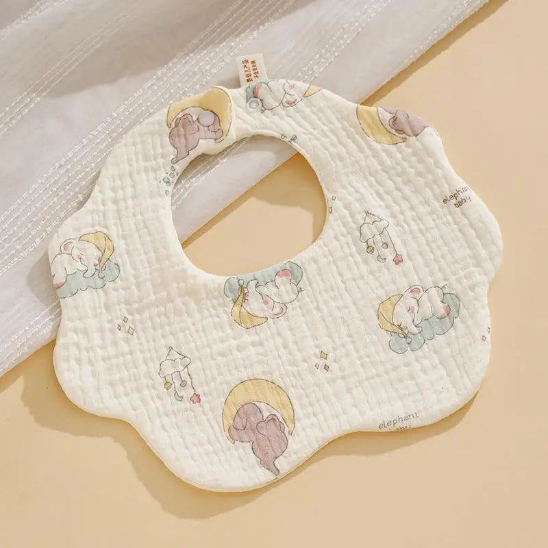 ✰✪1 Bavoir bébé en coton pour nouveau-né, bavoir bandana absorbant la salive, bavoir à volants et à fleurs, accessoires pour bébé