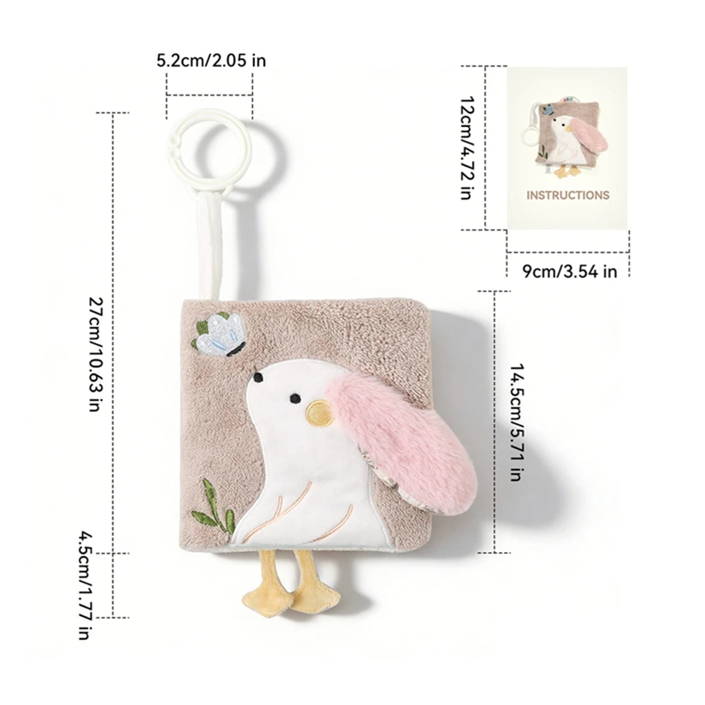 Livre en tissu éducatif pour bébé, jouet, petit agneau mignon, livre apaisant pour l'éveil cognitif des tout-petits, cadeau essentiel pour les nouveau-nés.