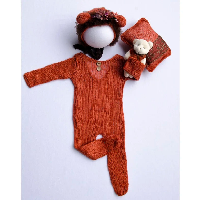 Newborn Photography Props  Newborn  Boy Girl Romper Hat Baby Romper Bodysuits Outfit  Photography  Props Clothing
