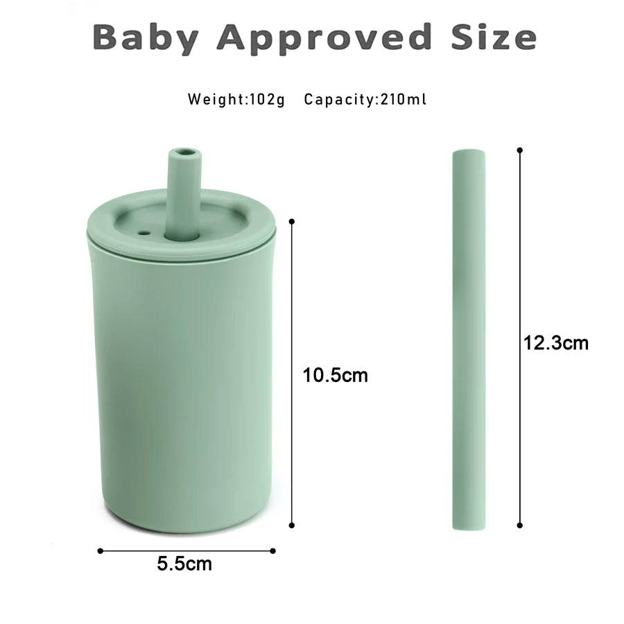 Gobelets d'apprentissage pour bébés, tasses à paille souple, biberons, vaisselle pour enfants, sans BPA, accessoires pour nouveau-nés.