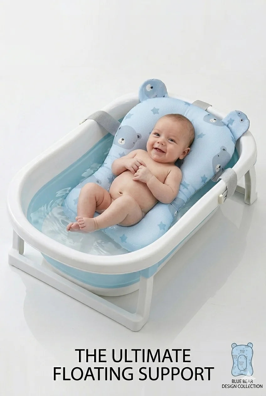 Newborn Baby Bath Pad Non-Slip Bathtub Seat Support Mat, Safety Security Bath Pillow Floating Soft Cushion for Infant